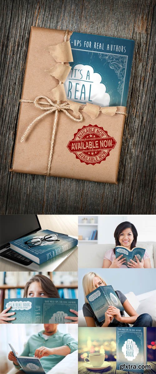 7 Real Book Mock ups