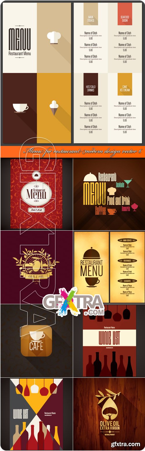 Menu for restaurant modern design vector 6