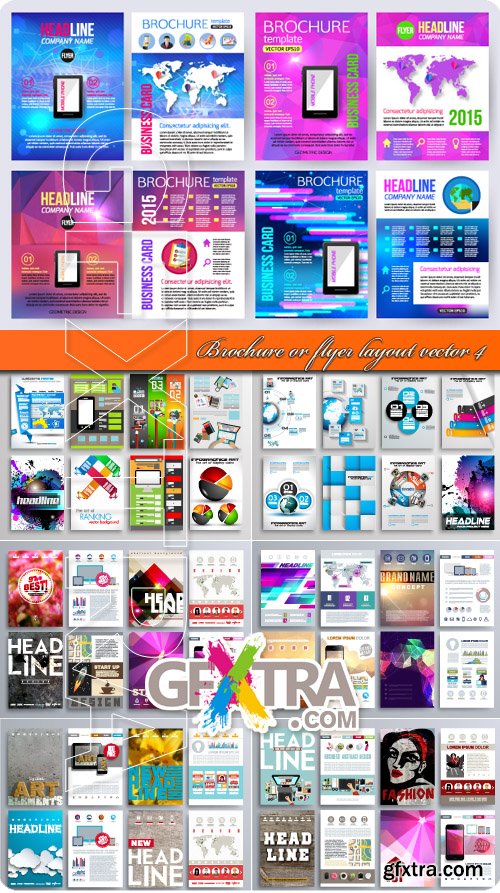 Brochure or flyer layout vector 4