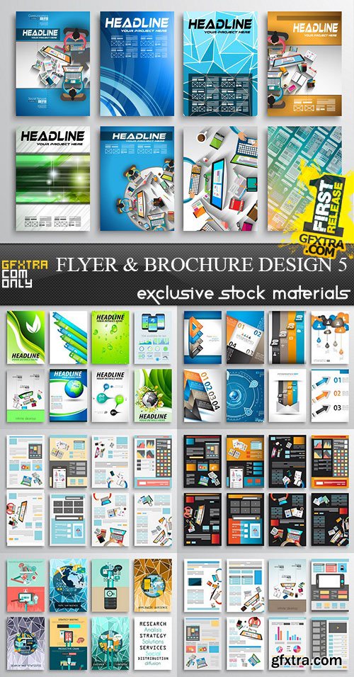 Flyer and Brochure Design 5, 25xEPS