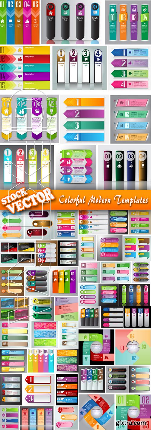 Stock Vector - Colorful Modern Templates