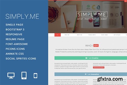 CreativeMarket - Simply.Me - Personal Portfolio