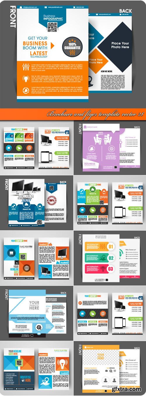 Brochure and flyer template vector 28