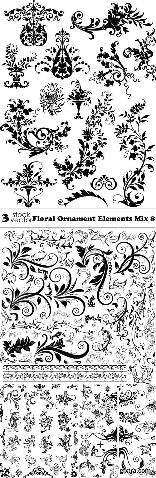 Vectors - Floral Ornament Elements Mix 8