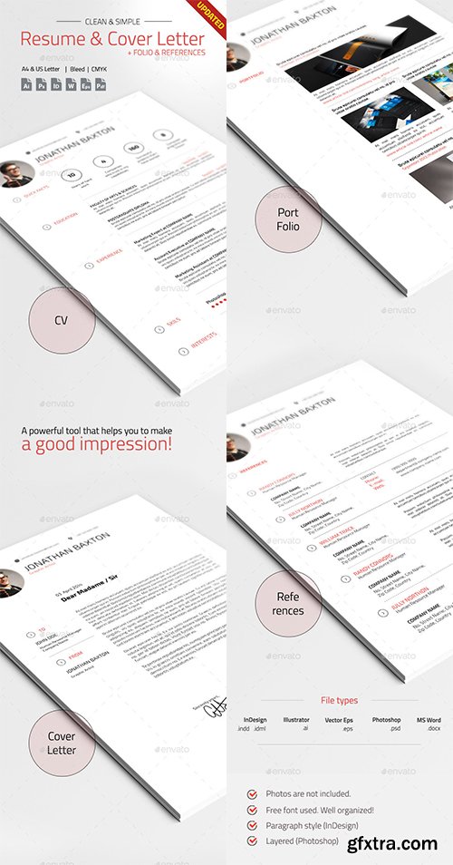 GraphicRiver - Clean & Simple Resume CV 7398472