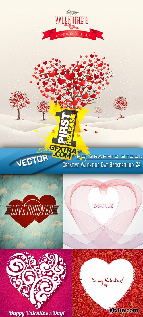 Stock Vector - Creative Valentine Day Background 24