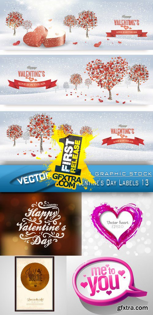 Stock Vector - Valentine's Day Labels 13