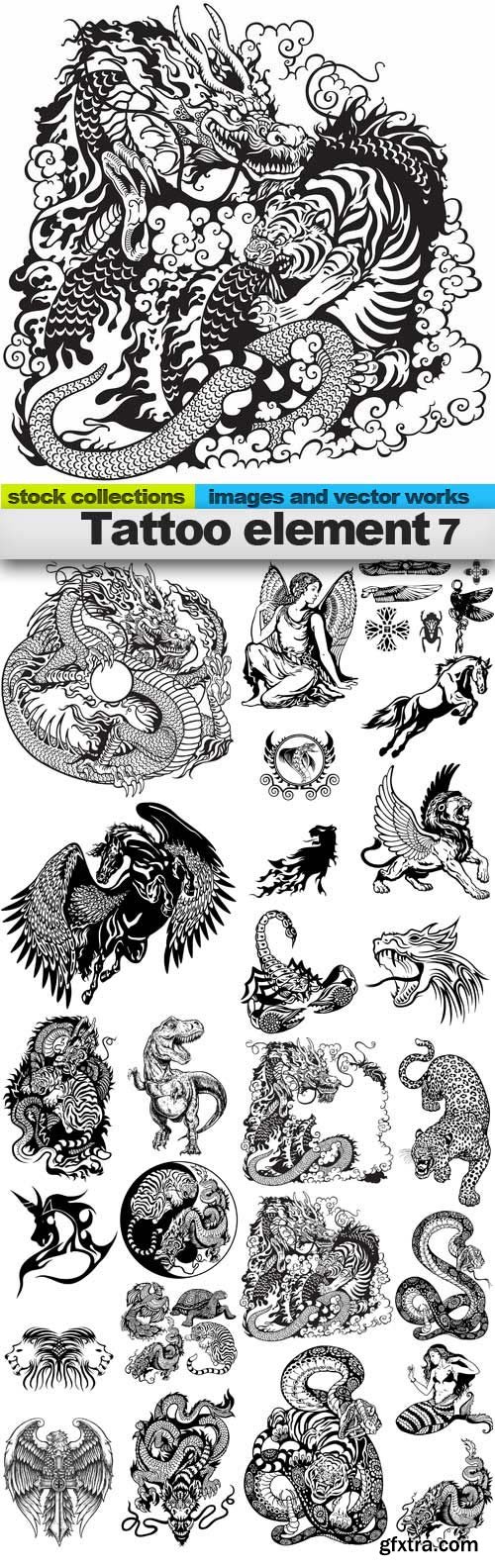 Tattoo element 7, 25 x EPS
