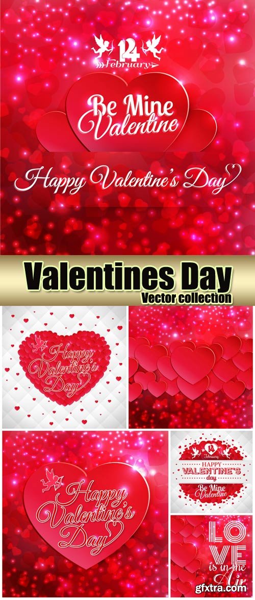 Shining vector backgrounds valentine's day, love, romance