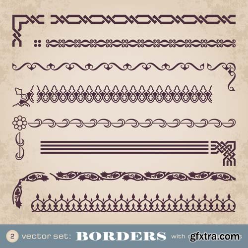 Frames and Borders Vector Set - 25x EPS