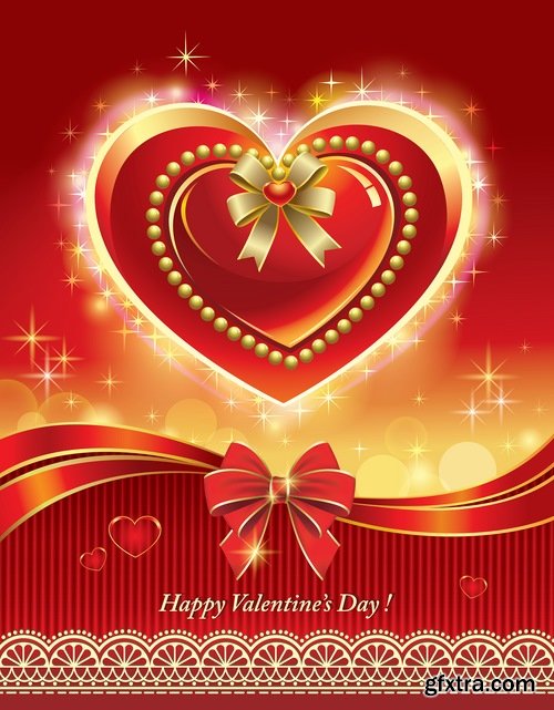 Greeting cards for Valentine's Day with love themes and hearts 2 - 25 Eps