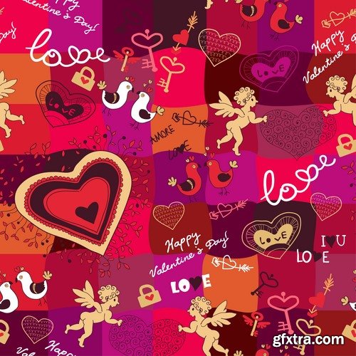 Greeting cards for Valentine's Day with love themes and hearts 2 - 25 Eps