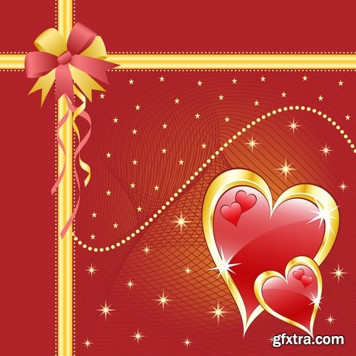 Greeting cards for Valentine's Day with love themes and hearts 2 - 25 Eps