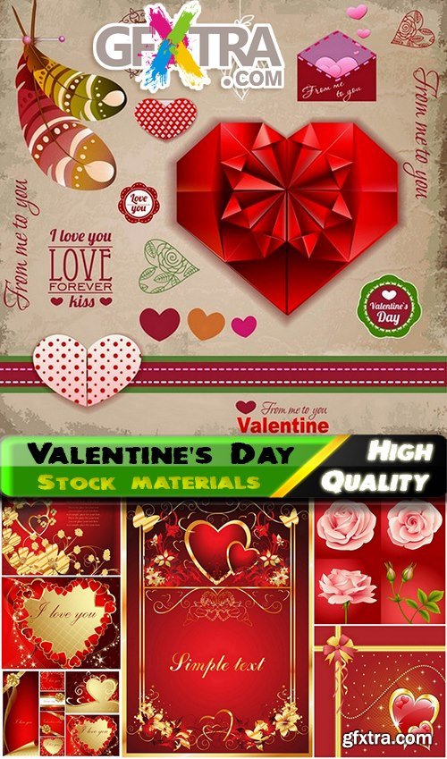 Greeting cards for Valentine's Day with love themes and hearts 2 - 25 Eps