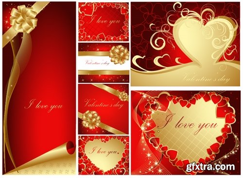 Greeting cards for Valentine's Day with love themes and hearts 2 - 25 Eps