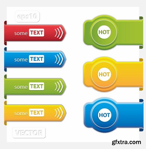 Vector Title Ribbons Templates - 25x EPS