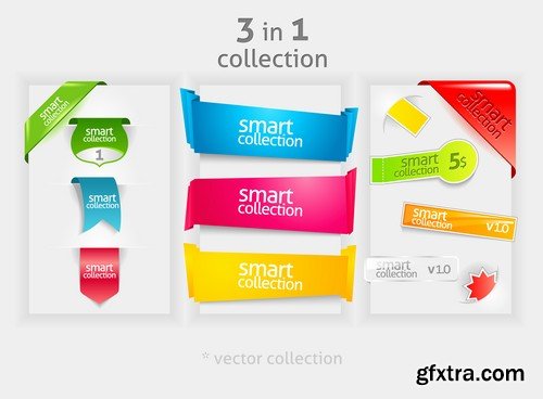 Vector Title Ribbons Templates - 25x EPS