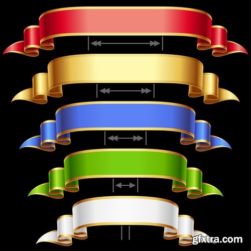 Vector Title Ribbons Templates - 25x EPS