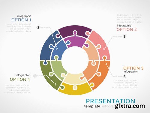 Puzzle Style Crative Infographics - 25x EPS