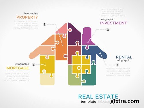 Puzzle Style Crative Infographics - 25x EPS