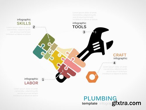 Puzzle Style Crative Infographics - 25x EPS