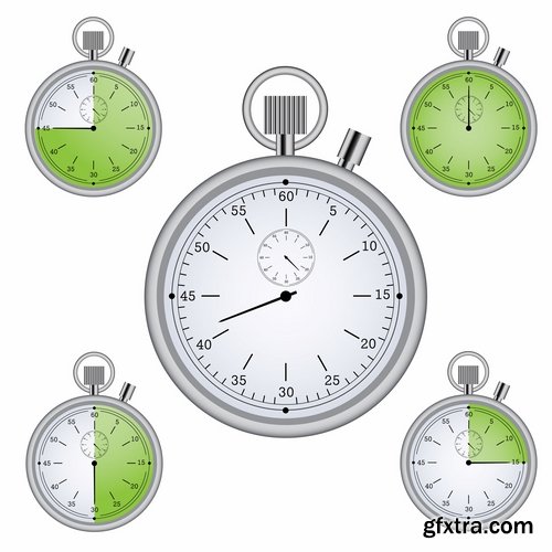 Collection of vector images the timer 25 Eps