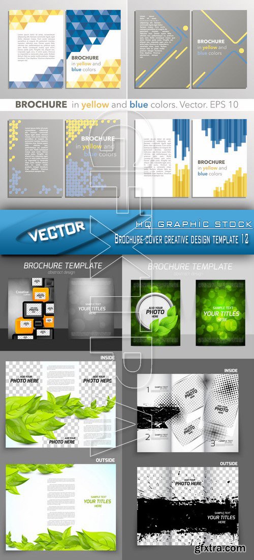 Stock Vector - Brochure cover creative design template 12