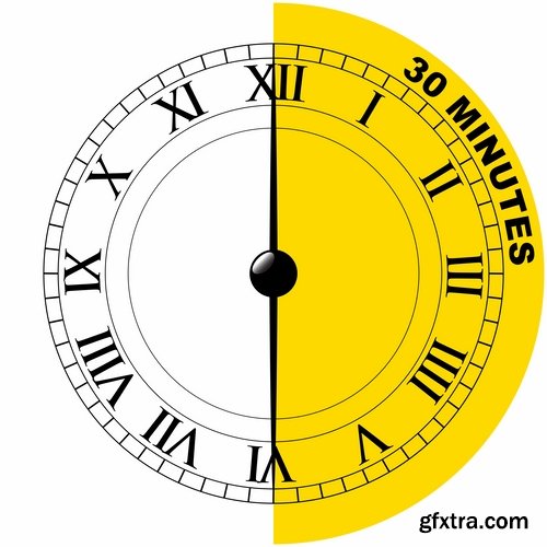 Collection of vector images the timer 25 Eps