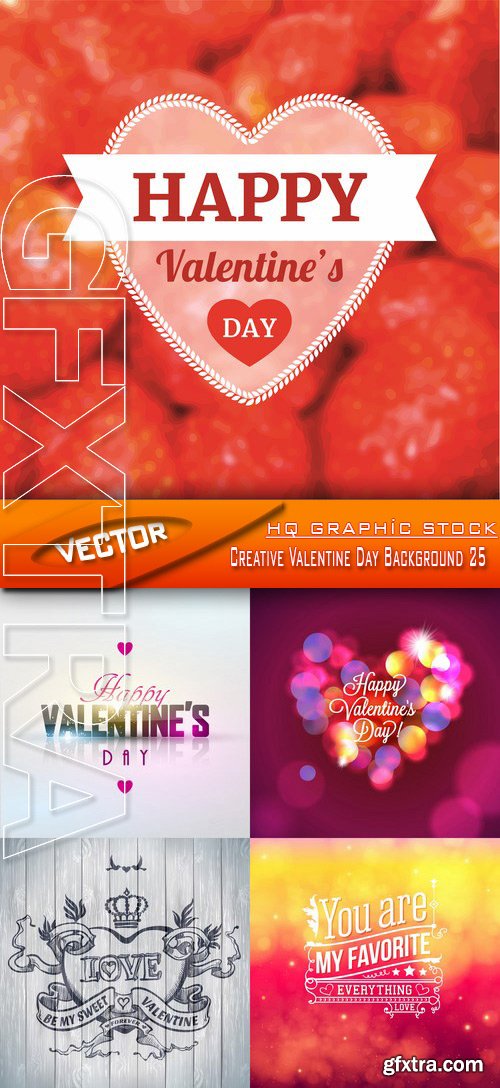 Stock Vector - Creative Valentine Day Background 25