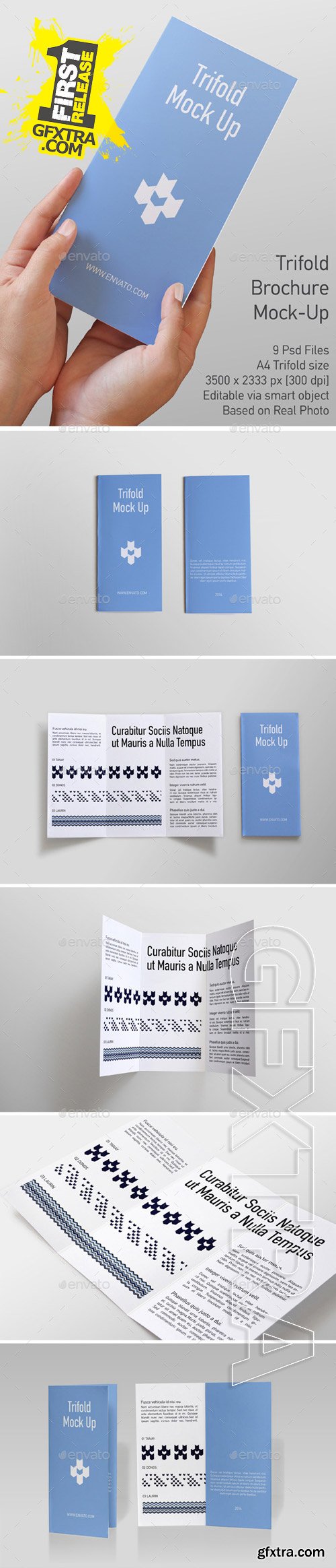 GraphicRiver - Trifold Brochure Mock-Up 9788084