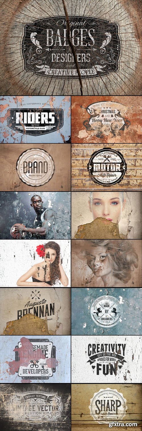 12 Free Vintage Logo Mockups - CM 54408