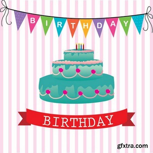 Stock Vectors - Happy birthday, 25xEPS