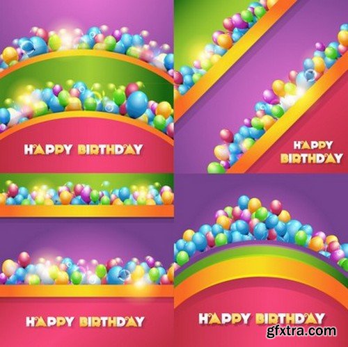 Stock Vectors - Happy birthday, 25xEPS