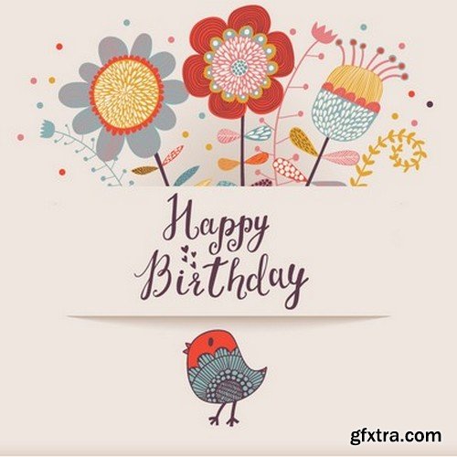 Stock Vectors - Happy birthday, 25xEPS