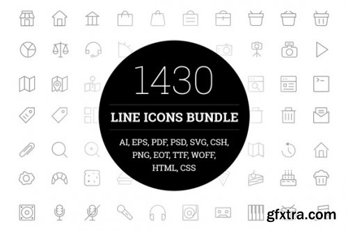 1430 Line Icons Bundle - CM 114566