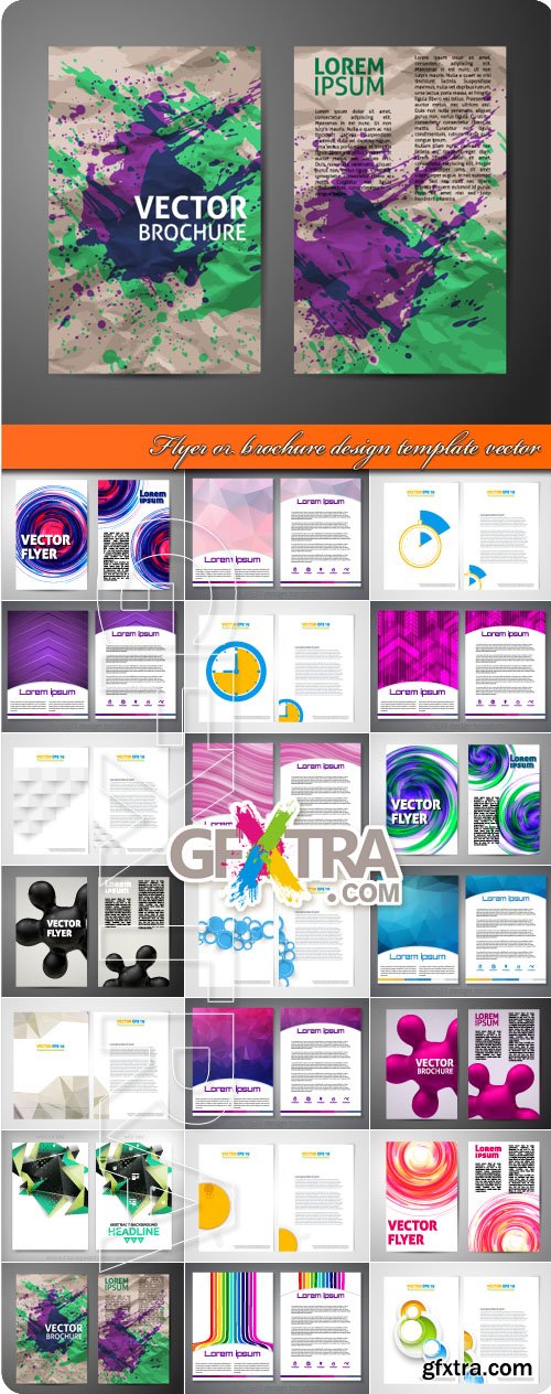 Flyer or brochure design template vector