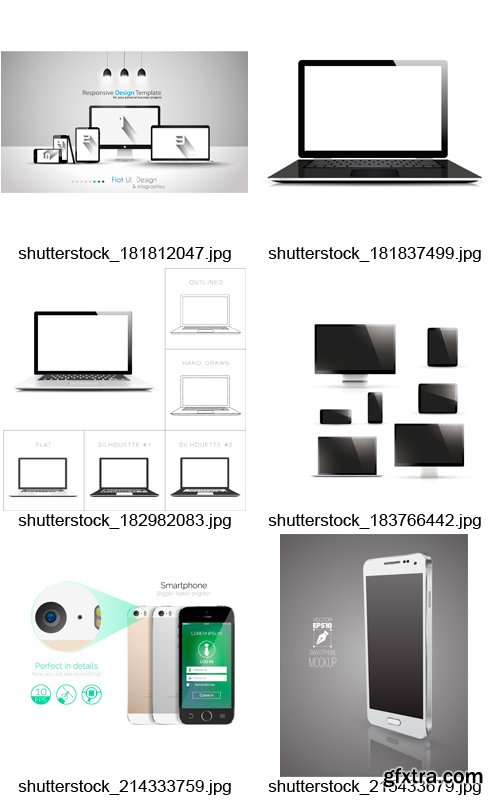 Amazing SS - Modern Devices with Blank Screen 2, 25xEPS