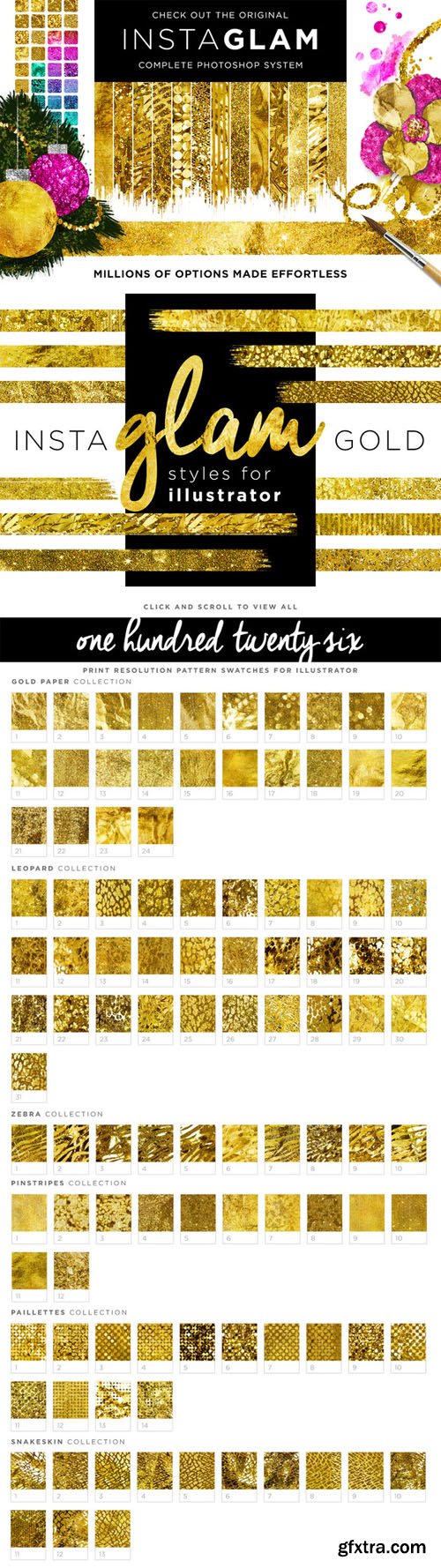 CreativeMarket - Gold Style Illustrator + InstaGlam 106447