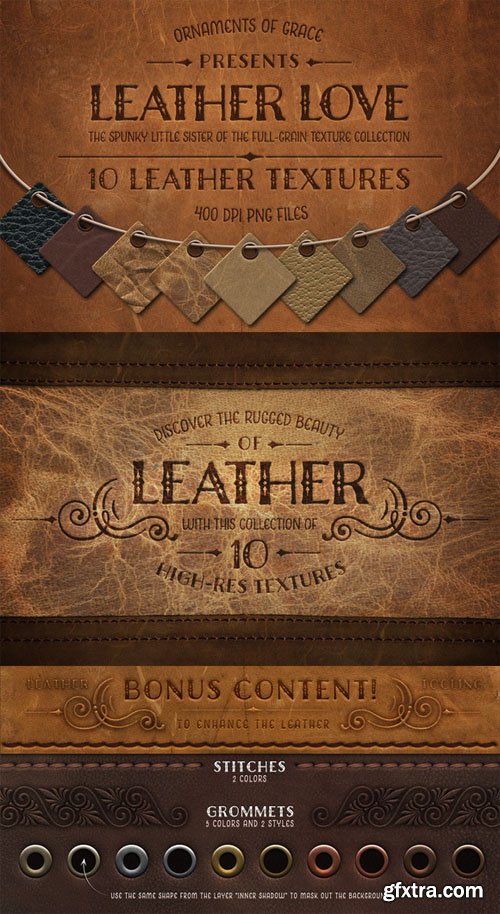 Leather Love - 10 Leather Textures - CM 11898