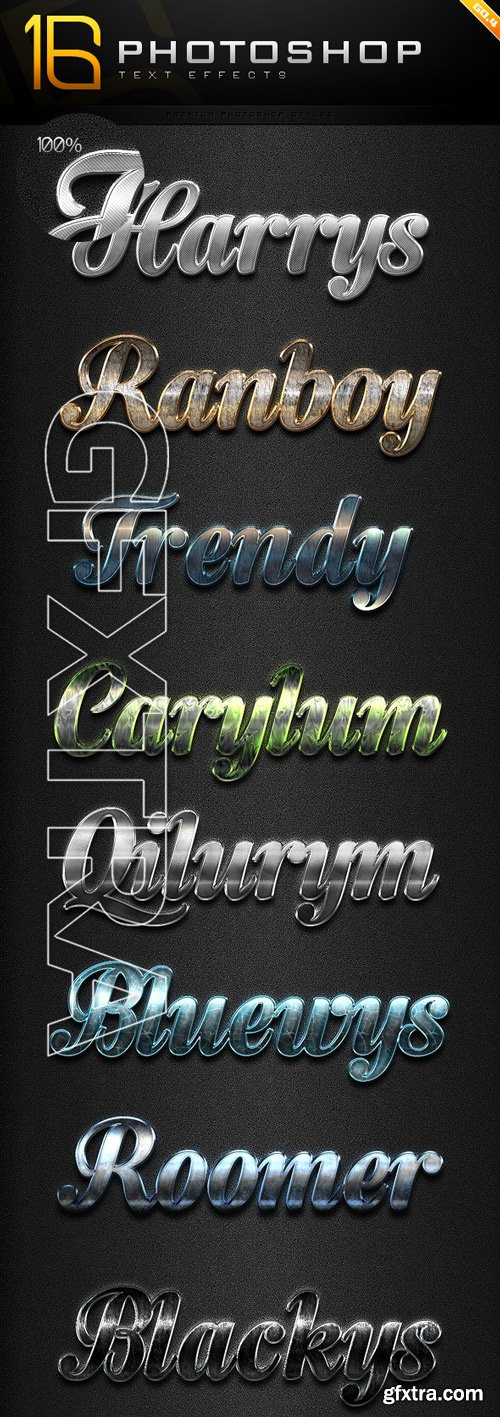 GraphicRiver - 16 Photoshop Text Effect Styles GO 4 9829617