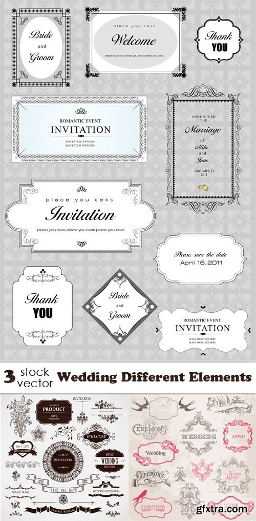 Vectors - Wedding Different Elements