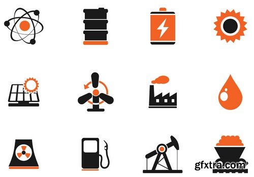 Stock Vectors - Power industry, 25xEPS