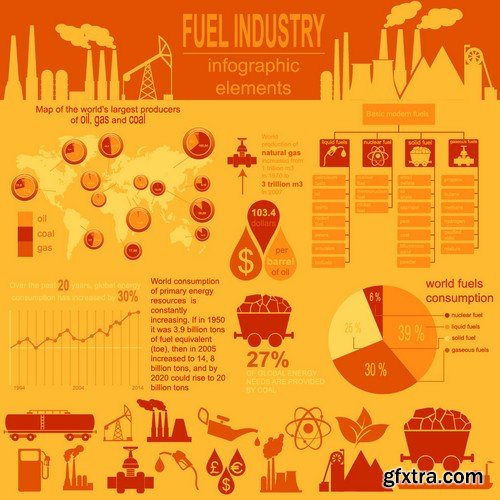 Stock Vectors - Power industry, 25xEPS