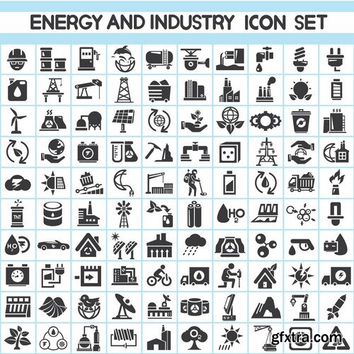 Stock Vectors - Power industry, 25xEPS