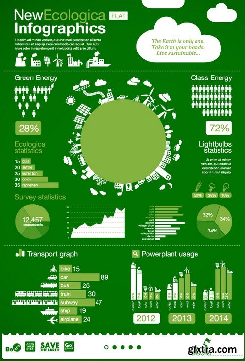 Stock Vectors - Power industry, 25xEPS