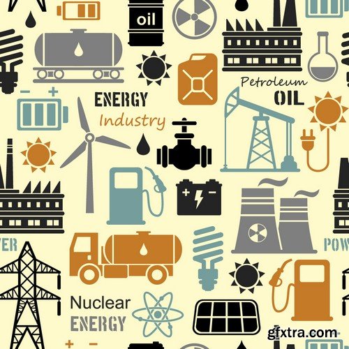 Stock Vectors - Power industry, 25xEPS