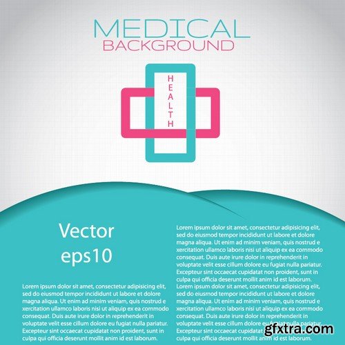 Stock Vectors - Medical background 7, 25xEPS