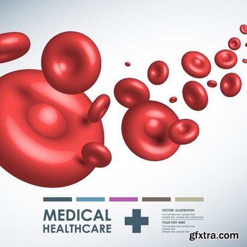 Stock Vectors - Medical background 7, 25xEPS