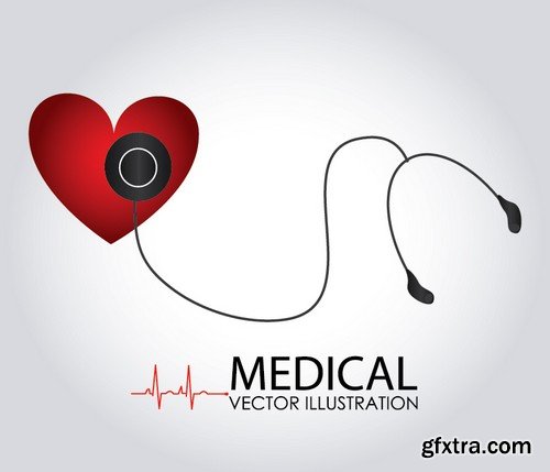 Stock Vectors - Medical background 7, 25xEPS