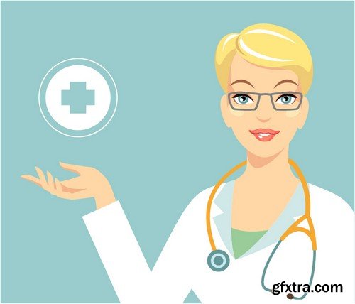 Stock Vectors - Medical background 7, 25xEPS